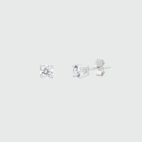 Sofia Cubic Zirconia Silver Stud Earrings