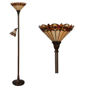 Ajaccio Torchiere Uplighter Tiffany Floor Lamp