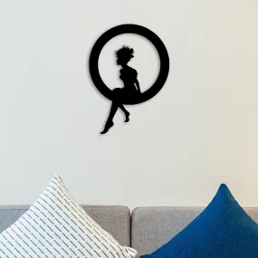 Alone Girl Metal Wall Art