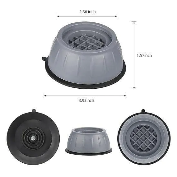 Anti Vibration Shock and Noise Cancelling for Washing Machine and table Support Pads with Tank Tread Grip (4 Pads)