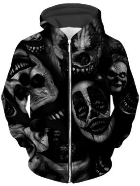 Clowns Unisex Zip-Up Hoodie