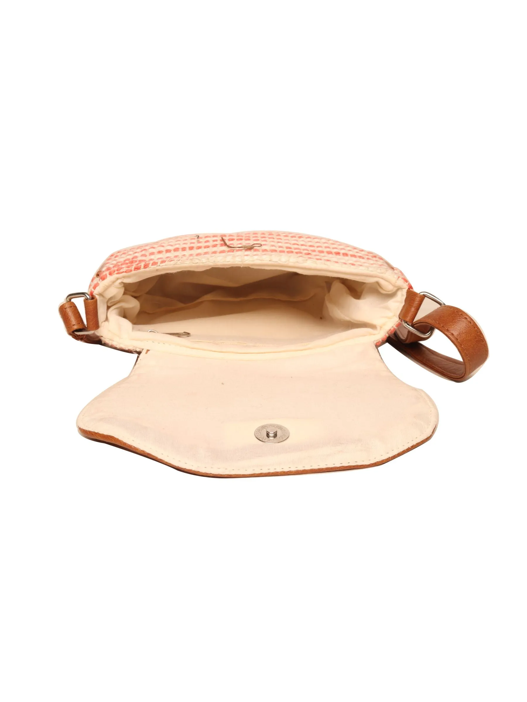 Cream White Womens Sling Bag Small Size