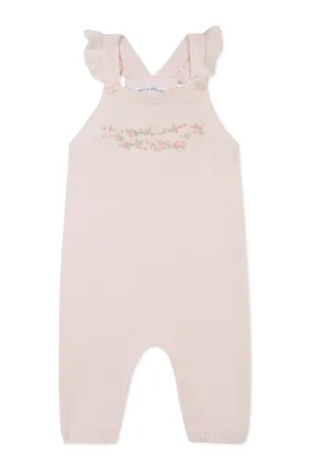 Dungarees- Pale Pink Embroidery