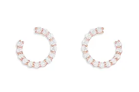 Earrings 18kt Open Circle & Diamonds