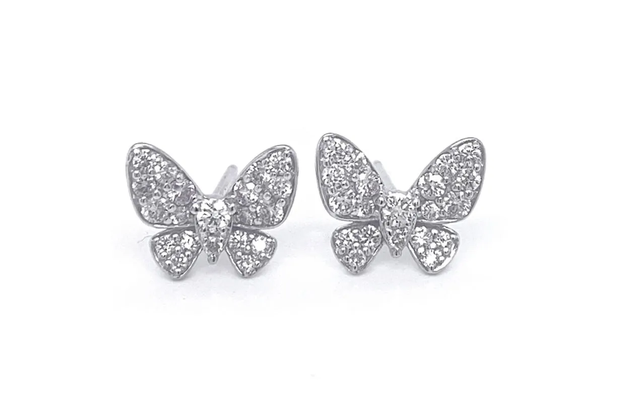 Earrings Butterfly 18kt Gold & Diamonds