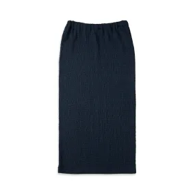 Elastic Waistband Skirt Navy Blazer