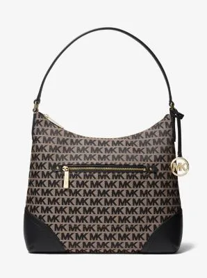 Fallon Large Logo Jacquard Shoulder Bag