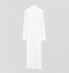 Floor length relaxed fit nightshirt [Linen White]