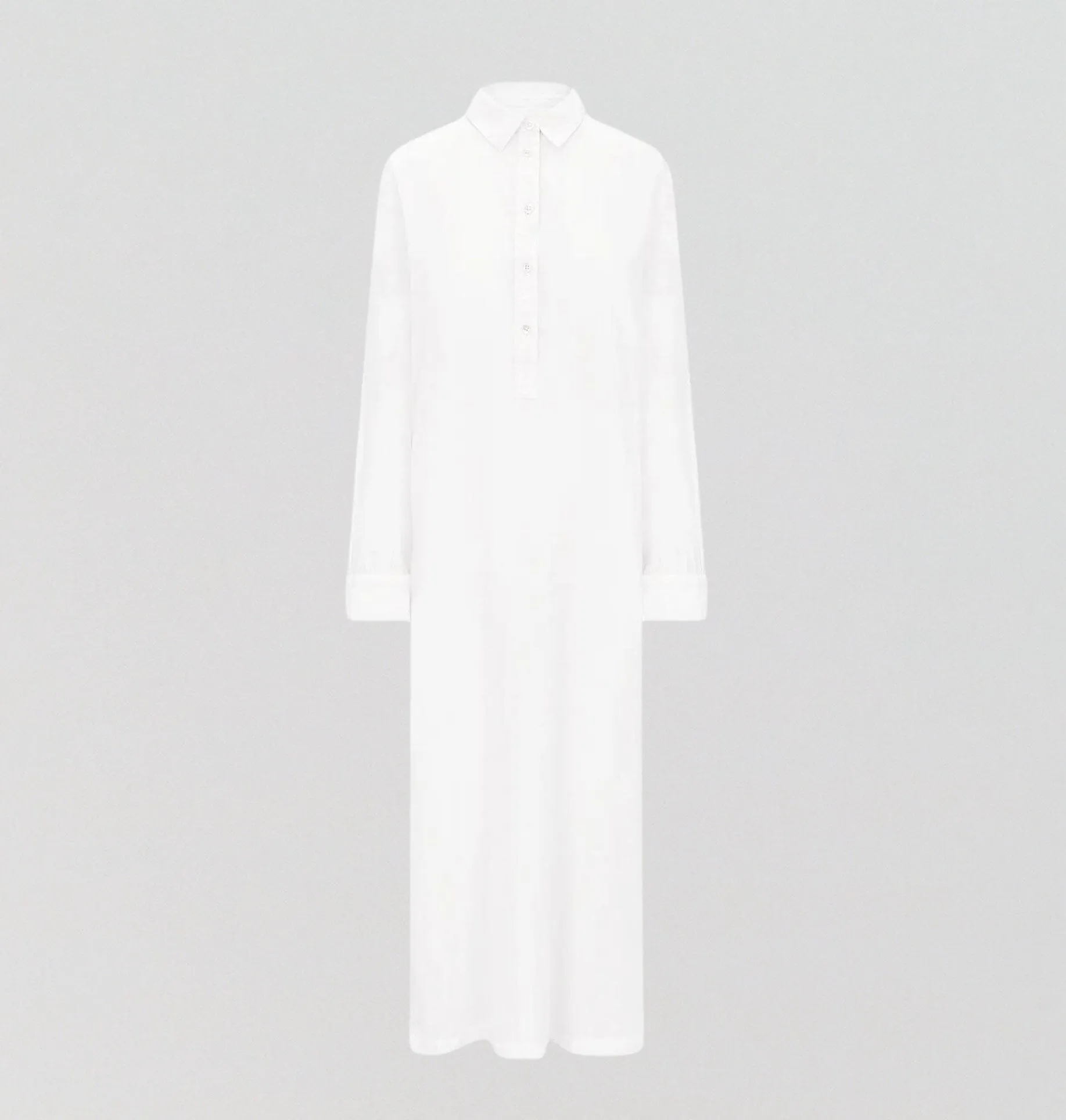 Floor length relaxed fit nightshirt [Linen White]