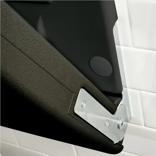 FOUNDATIONS® 100-EH-02 Surface-Mounted, Horizontal-Folding BLACK Baby Changing Station