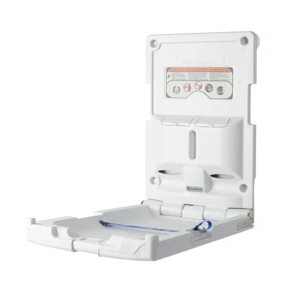 FOUNDATIONS® 100-EV Surface-Mounted, Vertical-Folding Light Gray Baby Changing Station