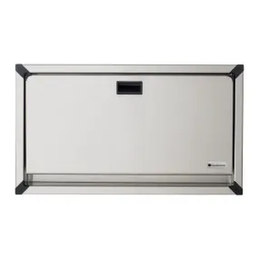 FOUNDATIONS® 100SSC-R Recess-Mounted, Horizontal-Folding Stainless Steel Clad & Framed Baby Changing Station