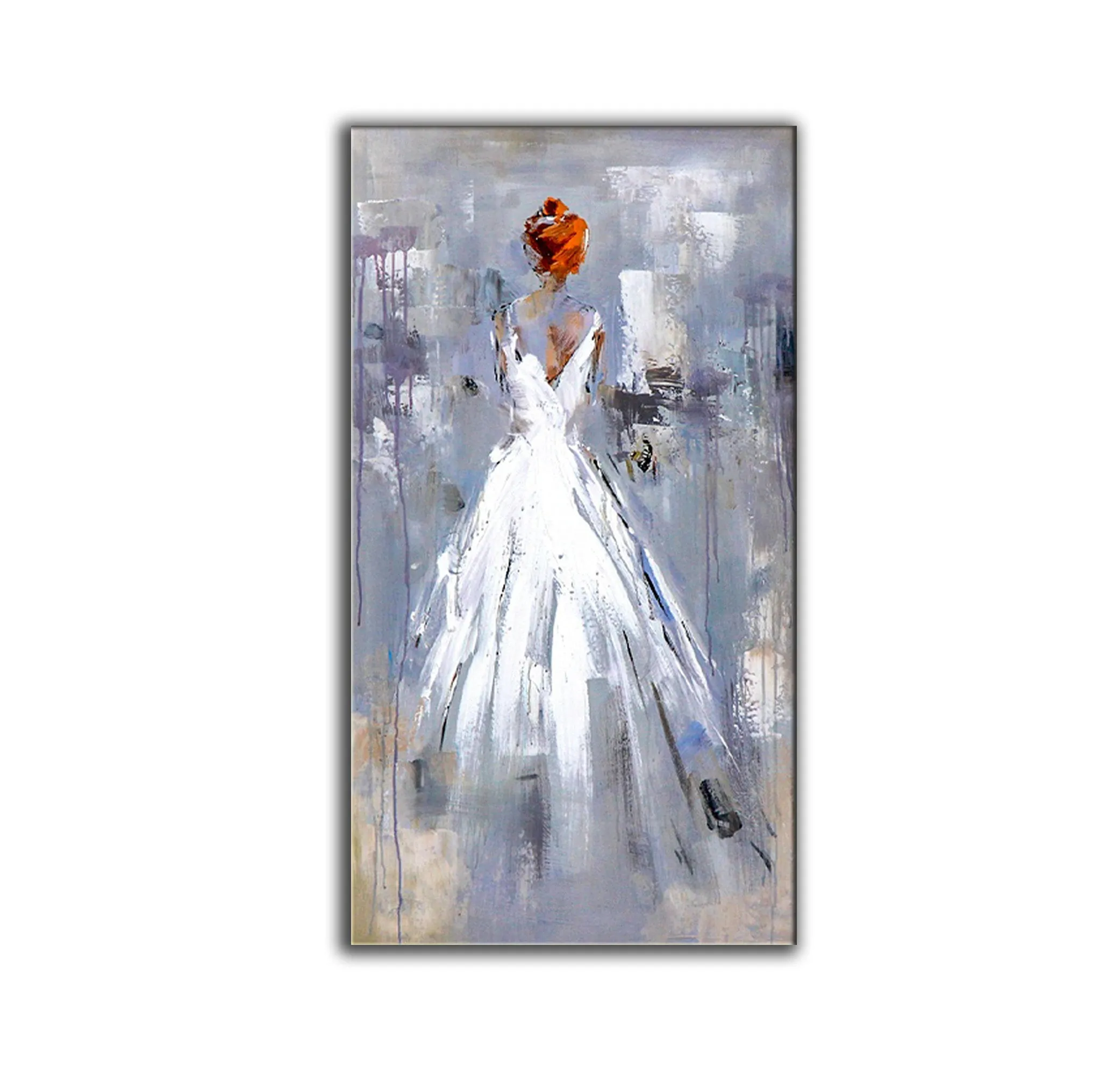 Girl Painting Oversized Wall Art Large Abstract Canvas Art Np078