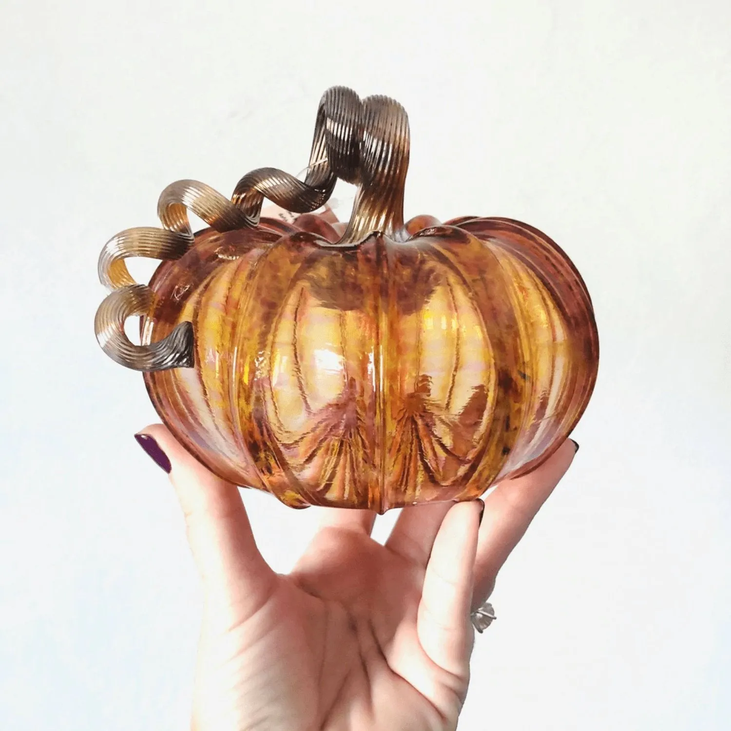 Harvest Glass Pumpkin - Assorted Sizes