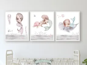 Mermaid Nursery Prints