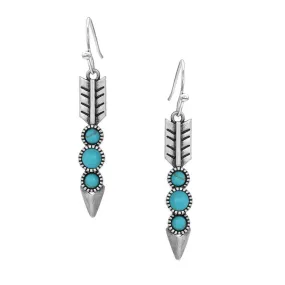 Montana Silversmiths Falling Silver Feather Earrings