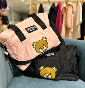 Moschino Diaper Bag with Changing Mat and Teddy Bear Logo