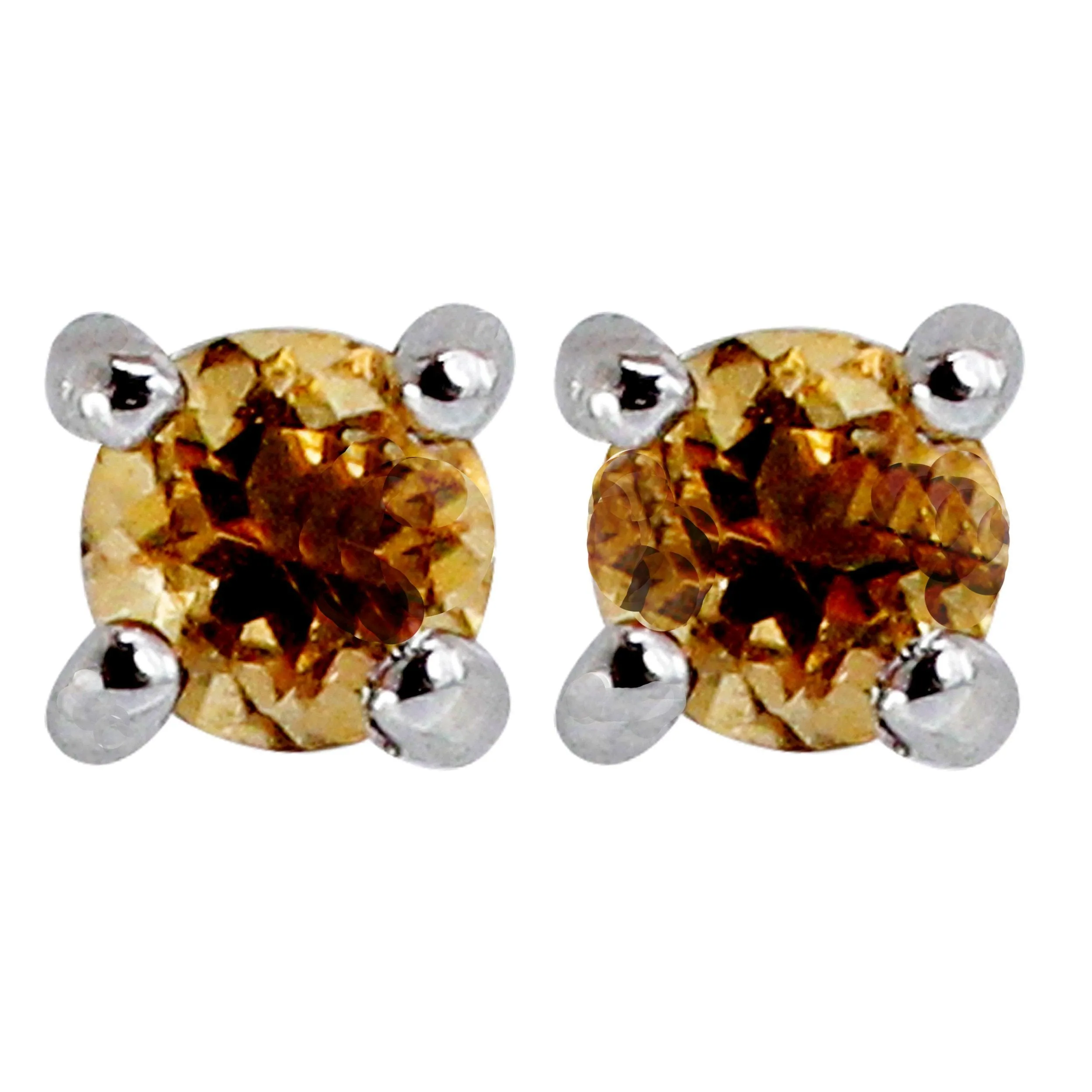 Oval Citrine Earrings 3mm