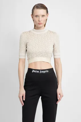 PALM ANGELS WOMAN OFF-WHITE TOPS