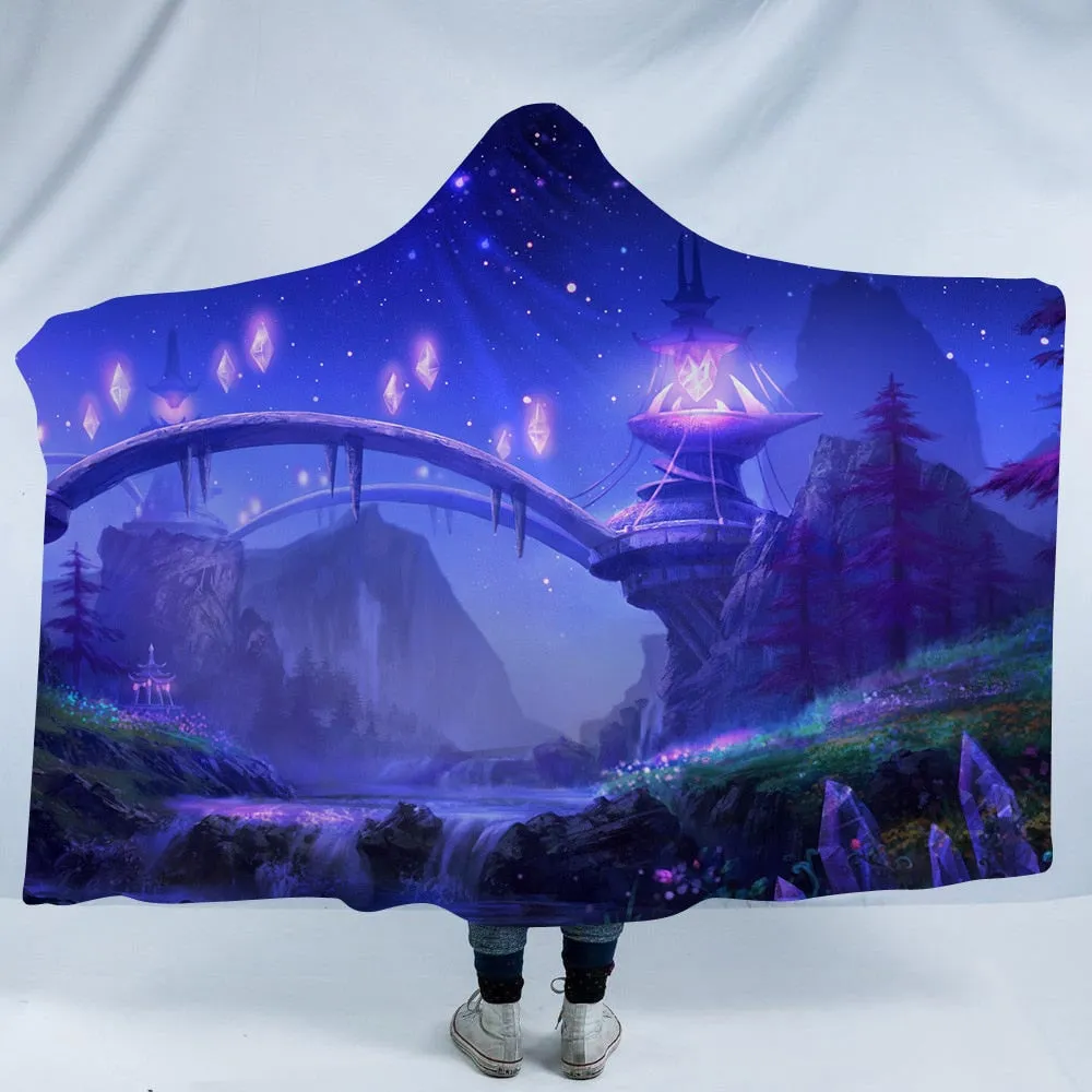 Psychedelic Scenery Hooded Blankets