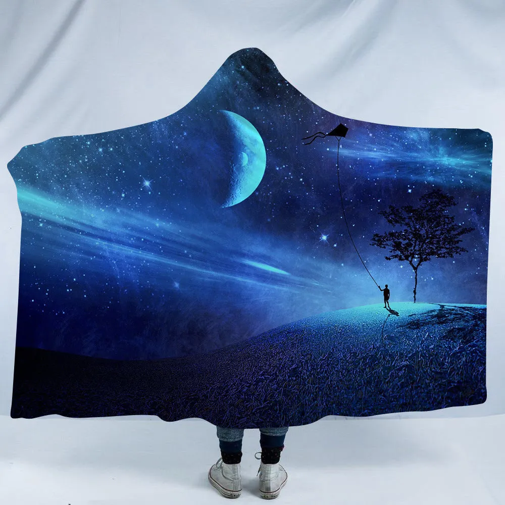 Psychedelic Scenery Hooded Blankets