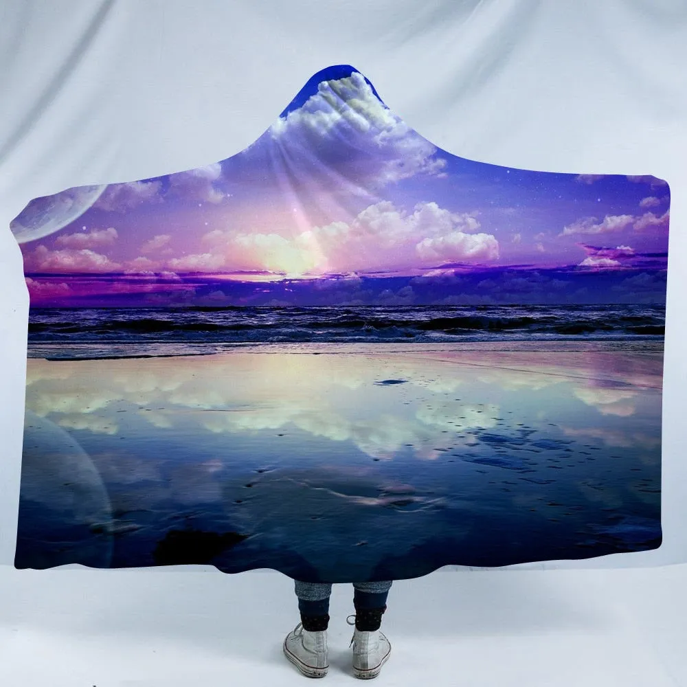 Psychedelic Scenery Hooded Blankets