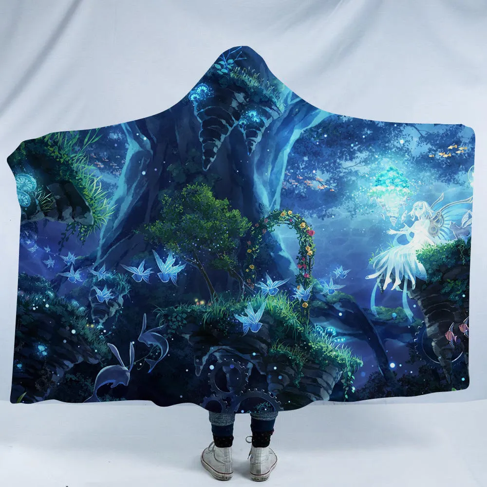 Psychedelic Scenery Hooded Blankets