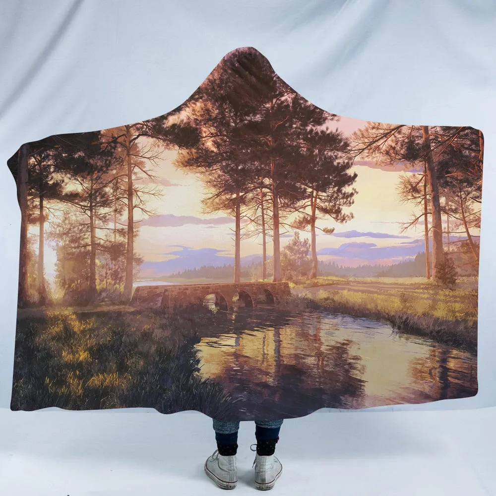 Psychedelic Scenery Hooded Blankets