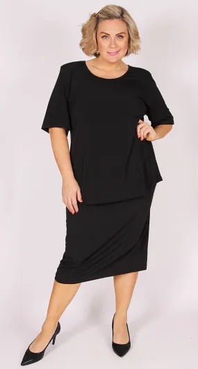 Rikki Round Neck Top Black