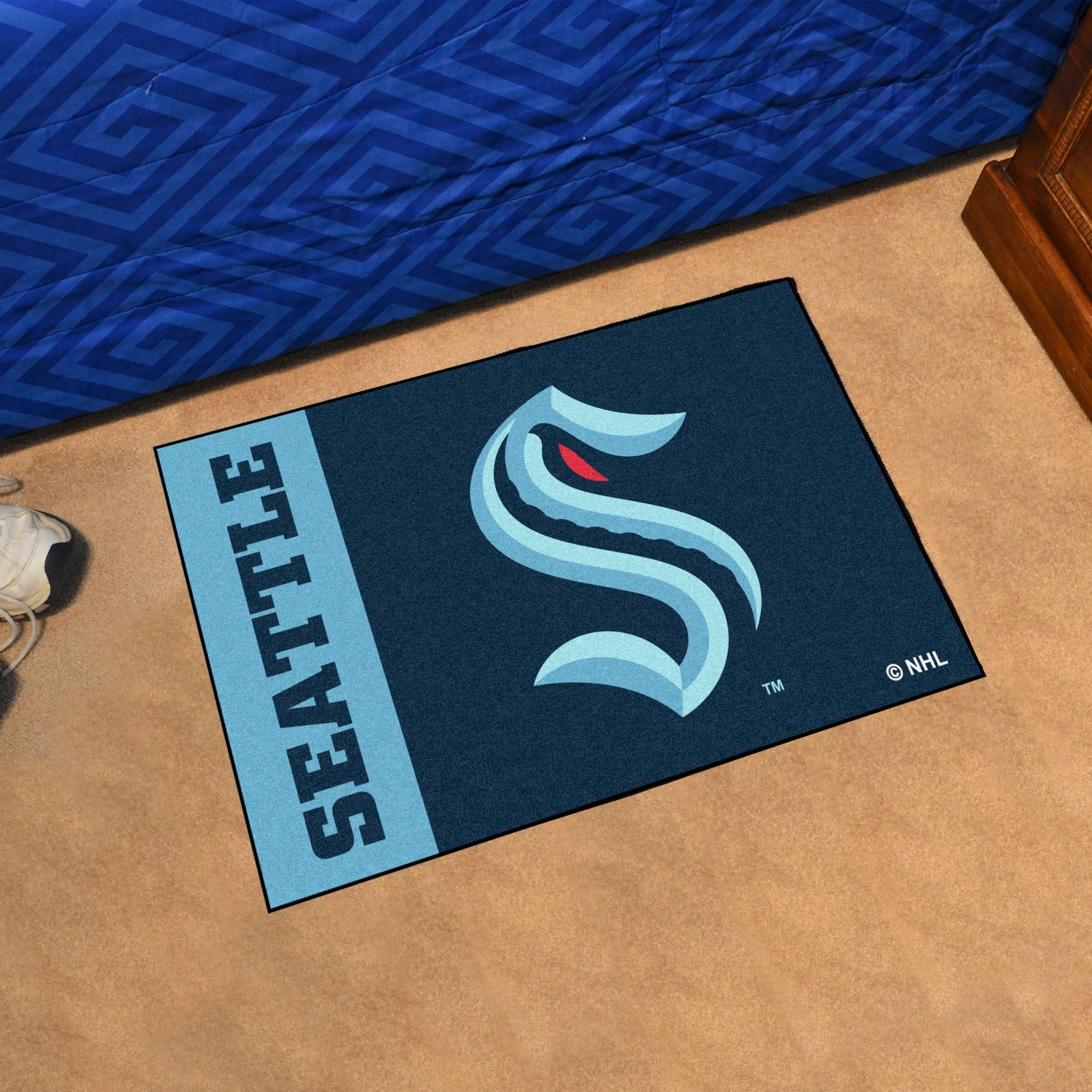 Seattle Kraken Starter Mat Side Seattle & S Logo