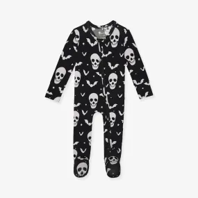 Skelly Footie Zippered One Piece