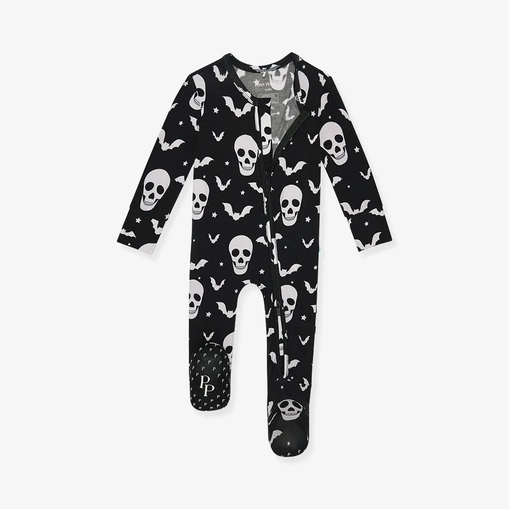 Skelly Footie Zippered One Piece