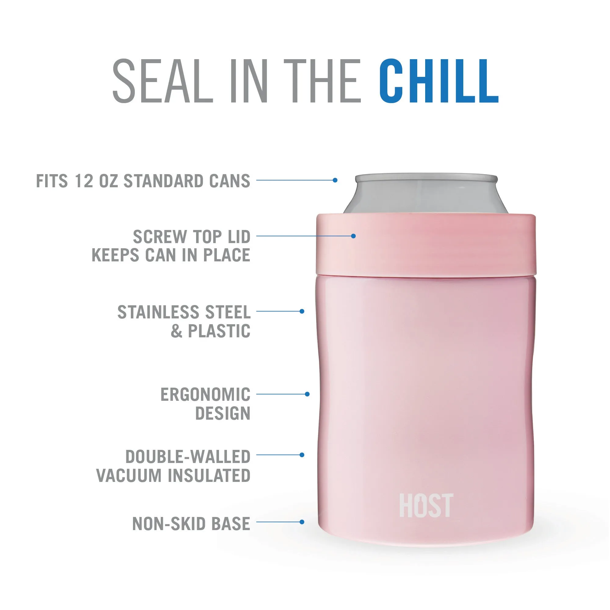 Stay-Chill Standard Can Cooler in Peony