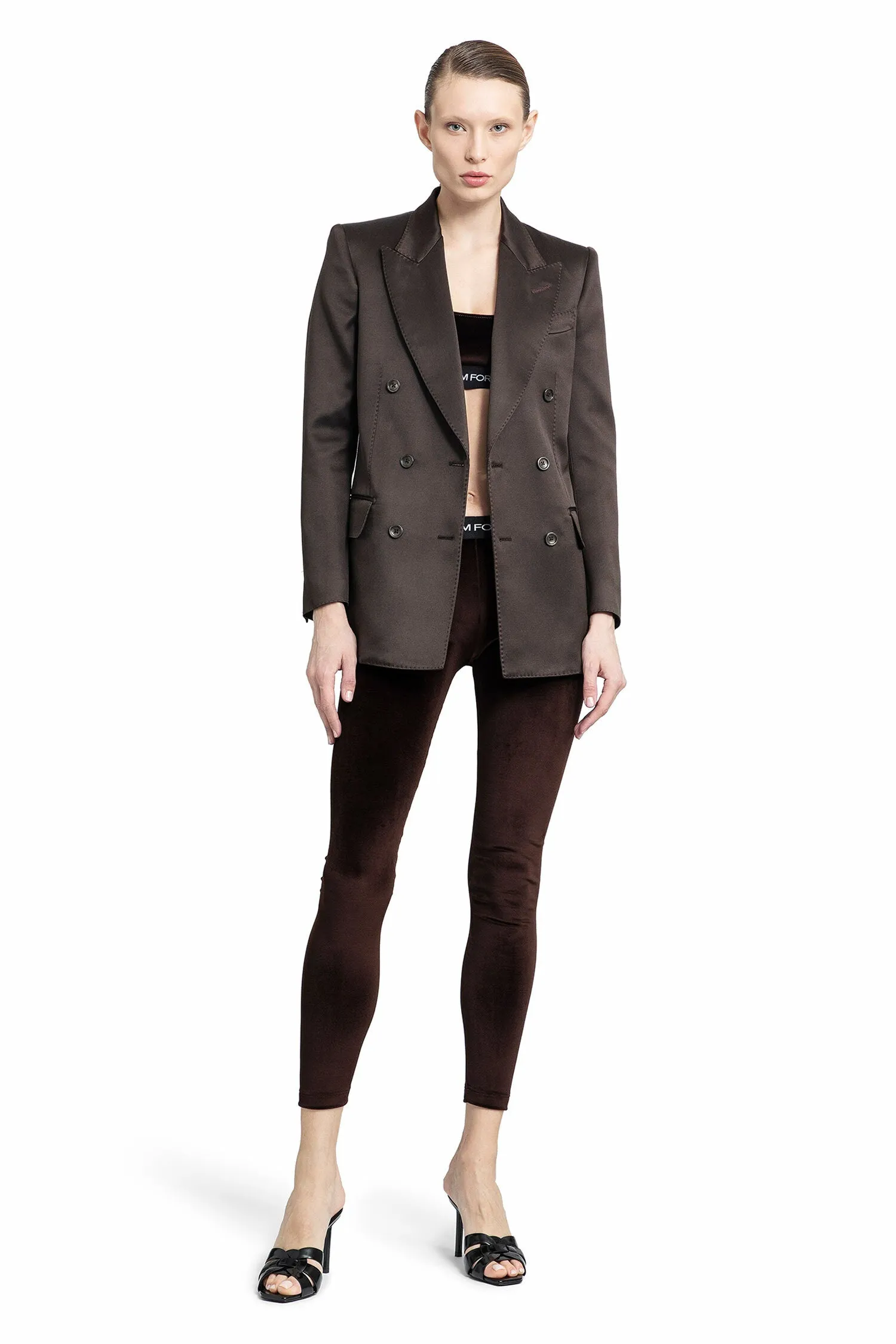 TOM FORD WOMAN BROWN TROUSERS