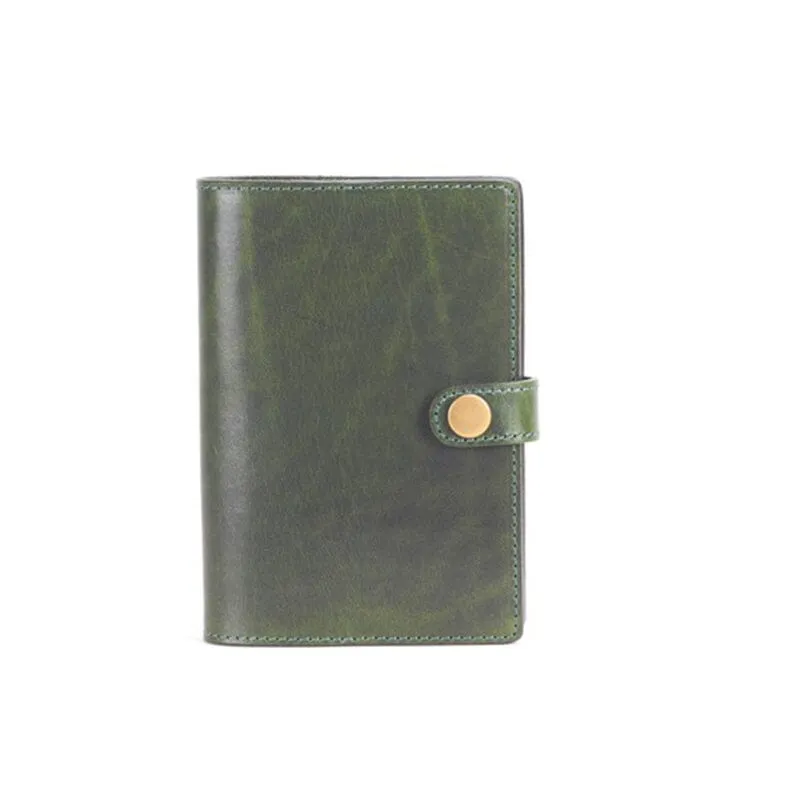 Vintage vegetable tanned leather wrinkled notebook