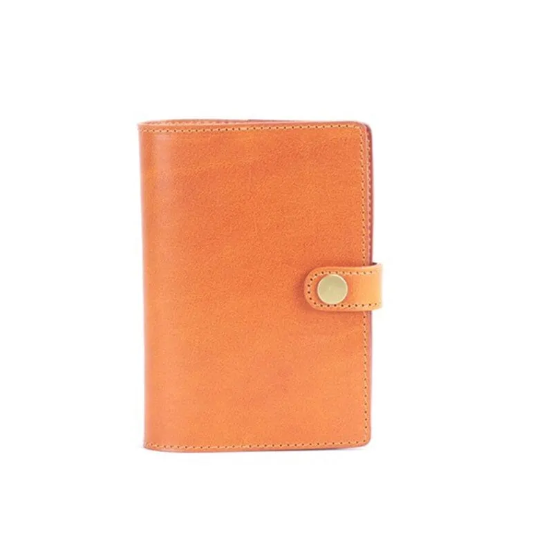 Vintage vegetable tanned leather wrinkled notebook