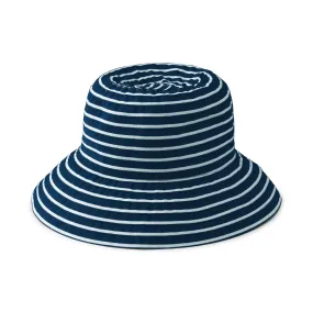 Women's Small Brim Ribbon Floppy - Navy